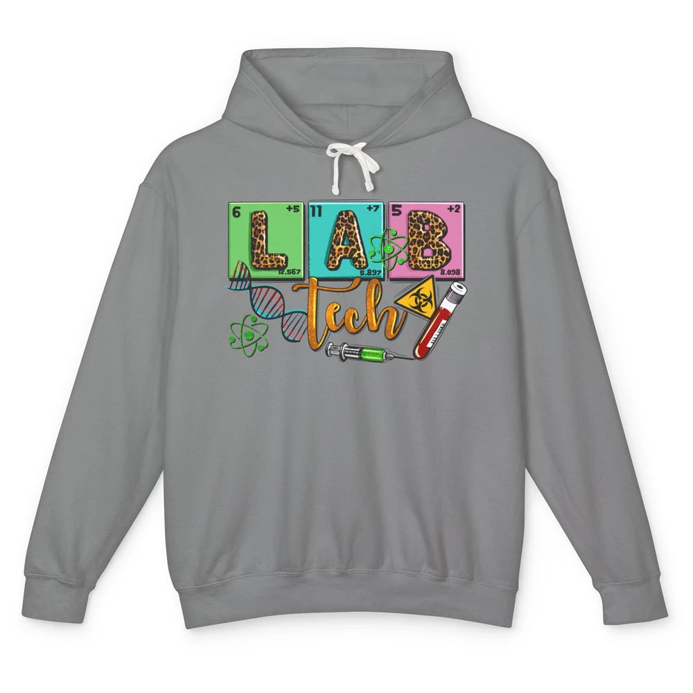 Peace Love Lab Tech Laboratory Technician Medical Lab Gift Unisex Lightweight Hoodie