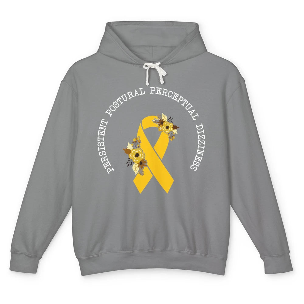 Persistent Postural-perceptual Dizziness PPPD Yellow Ribbon Unisex Lightweight Hoodie