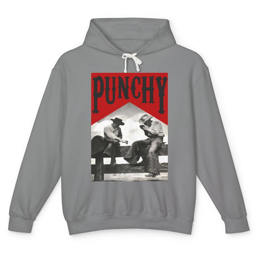 Retro Punchy Cowboy Killer Western Country Cowgirl Gift Unisex Lightweight Hoodie