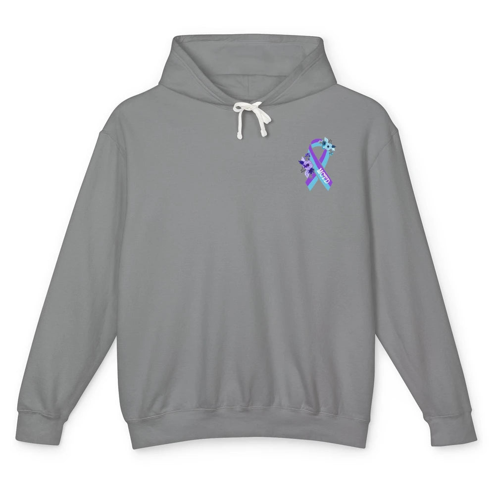 Mixed Connective Tissue Disease Awareness MCTD Floral Ribbon Unisex Lightweight Hoodie