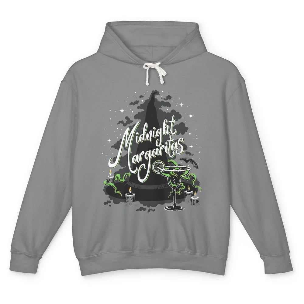 Midnight Margaritas Witch Hat Wine Halloween Spooky Party Unisex Lightweight Hoodie