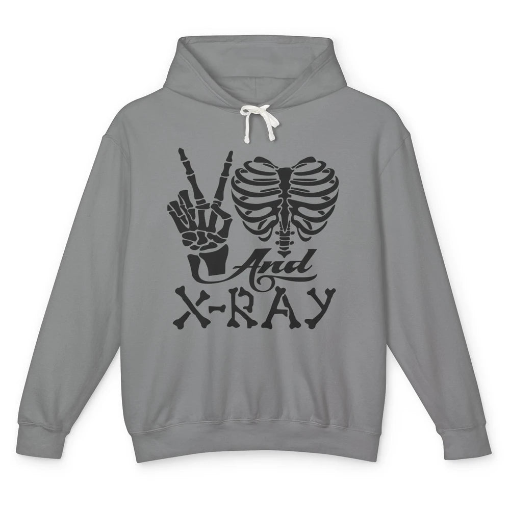 Peace Love X-Ray Radiology Tech Radiologist X-Ray Tech Life Unisex Lightweight Hoodie