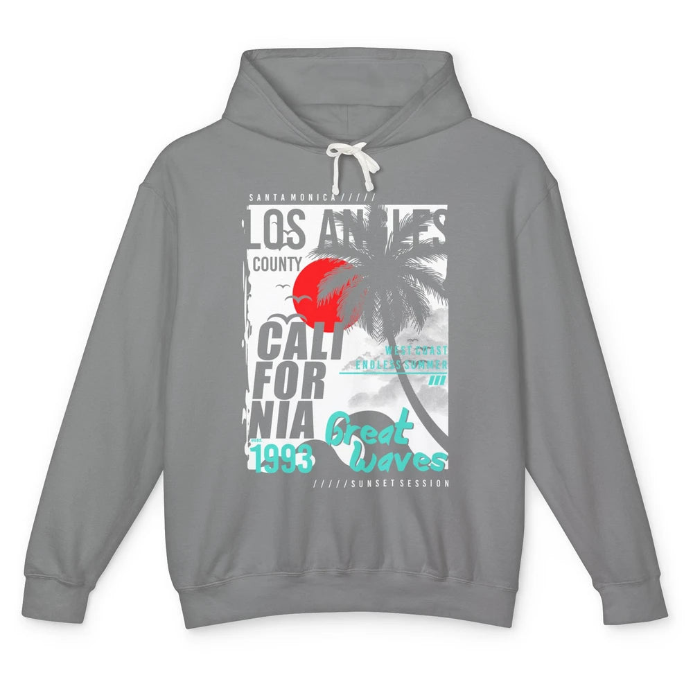 Retro Los Angeles California West Coast Endless Summer 1993 Unisex Lightweight Hoodie