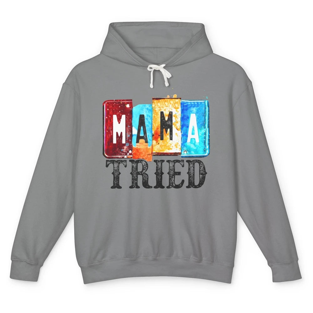 Retro Mama Tried Beer Mama Western Country Mama Cowgirl Gift Unisex Lightweight Hoodie