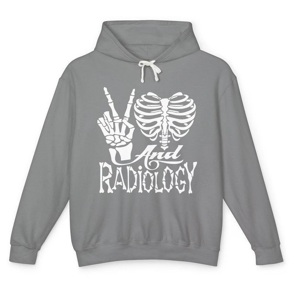 Peace Love X-Ray Radiology Tech Radiologist X-Ray Tech Life Unisex Lightweight Hoodie