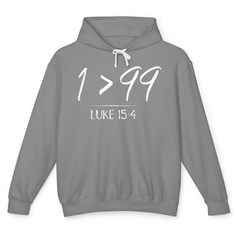 Retro He Left The 99 Rescue Me Christian Jesus Christ Bible Unisex Lightweight Hoodie