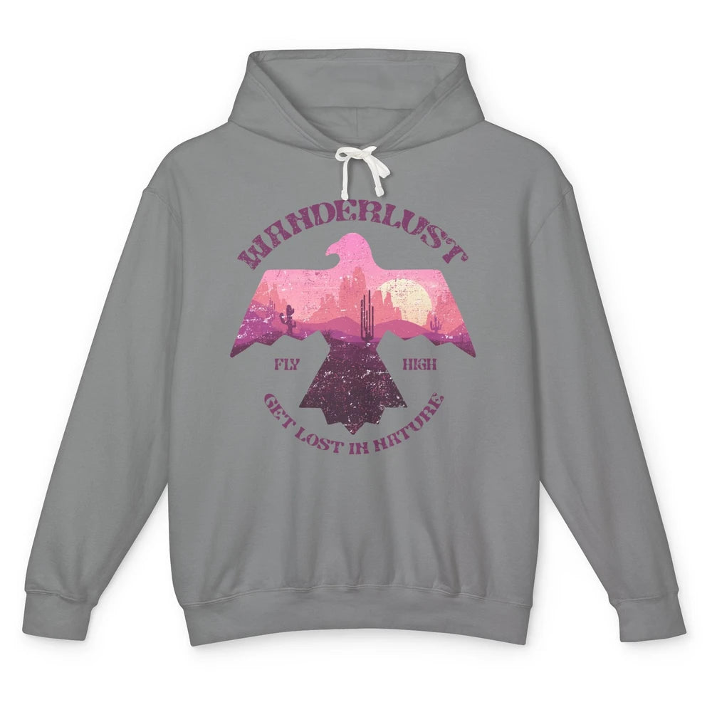 Retro Adventure Wanderlust Get Lost In Nature Travel Western Unisex Lightweight Hoodie