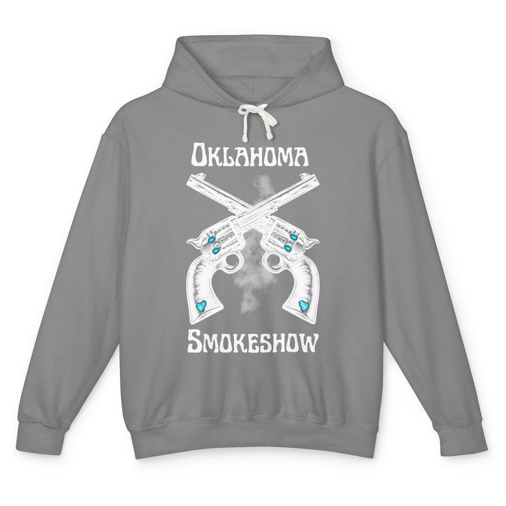 Retro Cowgirl Oklahoma Smokeshow Western Country Small Town Unisex Lightweight Hoodie