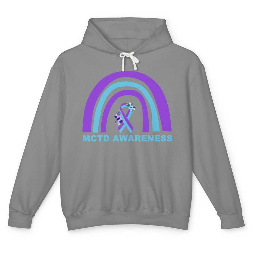 Mixed Connective Tissue Disease Awareness MCTD Floral Ribbon Unisex Lightweight Hoodie