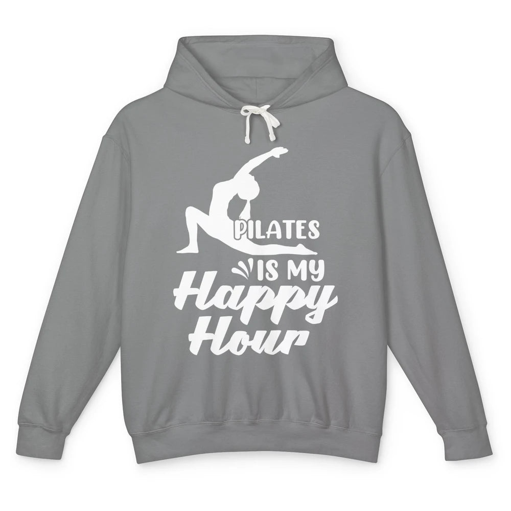Retro Pilates Is my Happy Hour Great Woman Workout Fitness Unisex Lightweight Hoodie