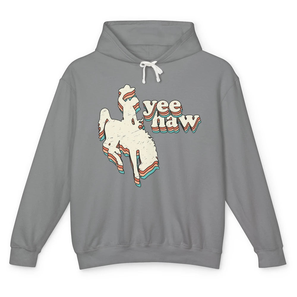 Retro Cowboy Yeehaw Western Country Cowgirls Horse Lovers Unisex Lightweight Hoodie