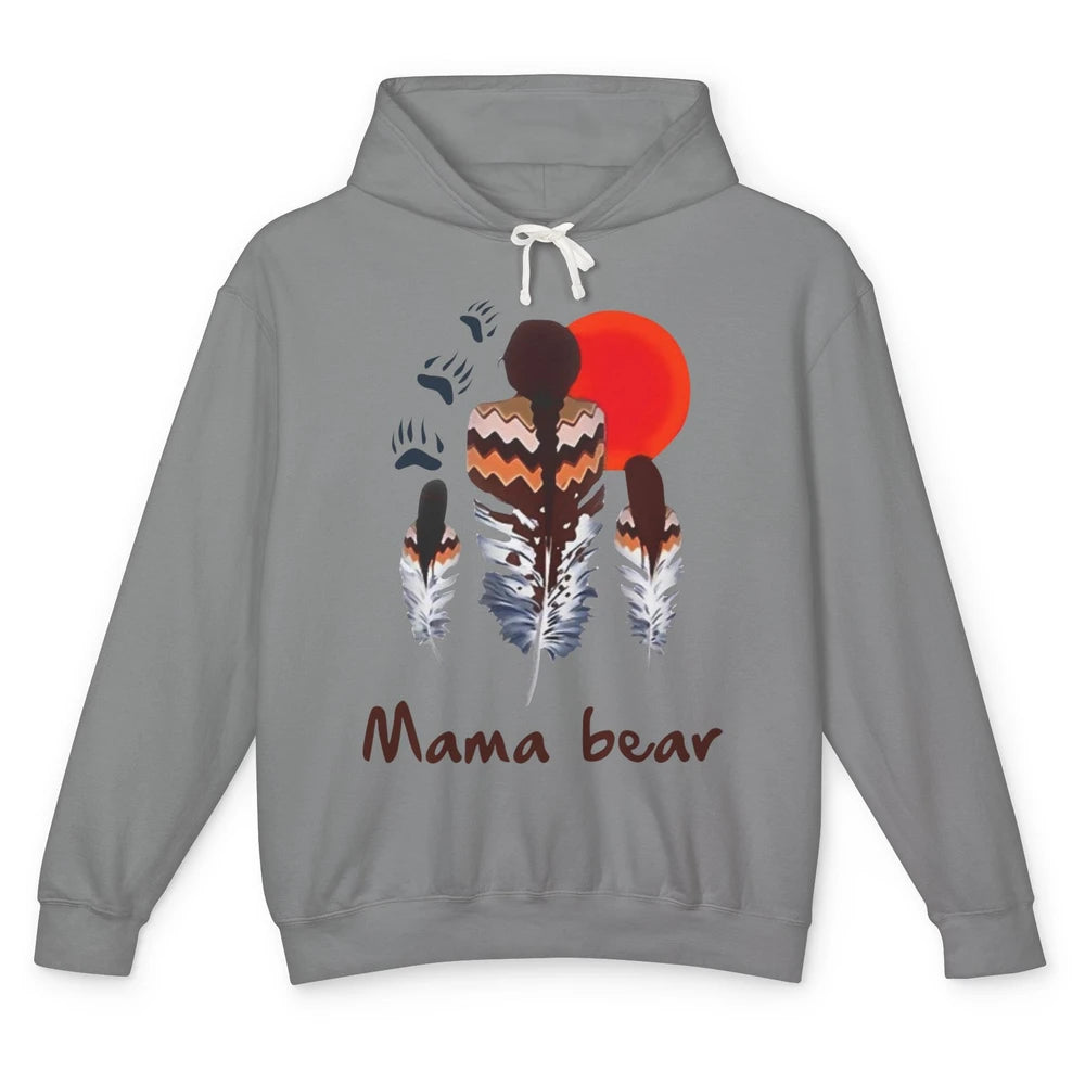 Native Americans Mama Bear Mother and Daughter Tribal Unisex Lightweight Hoodie