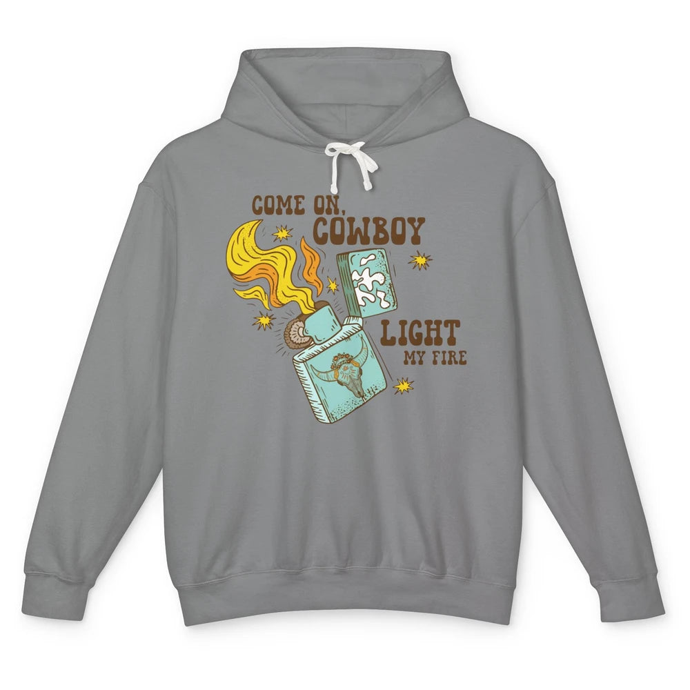 Retro Cowgirl Just Smile And Say God Bless Western Desert Unisex Lightweight Hoodie