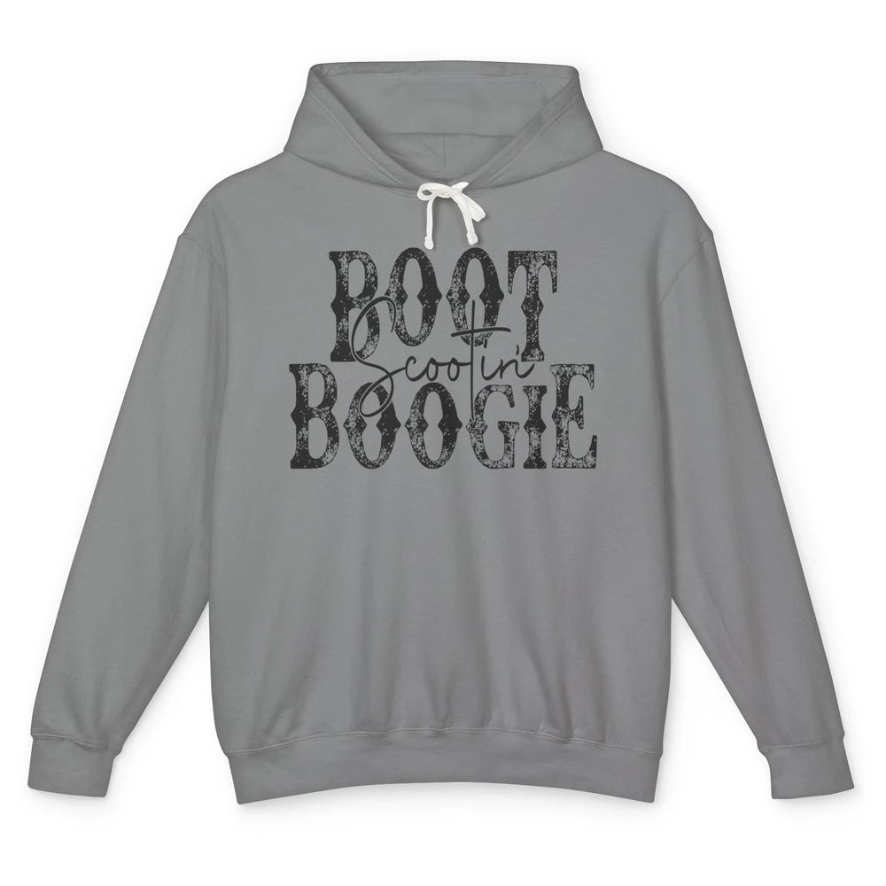 Retro Cowboy Boot Scooting Boogie Western Country Cowgirl Unisex Lightweight Hoodie