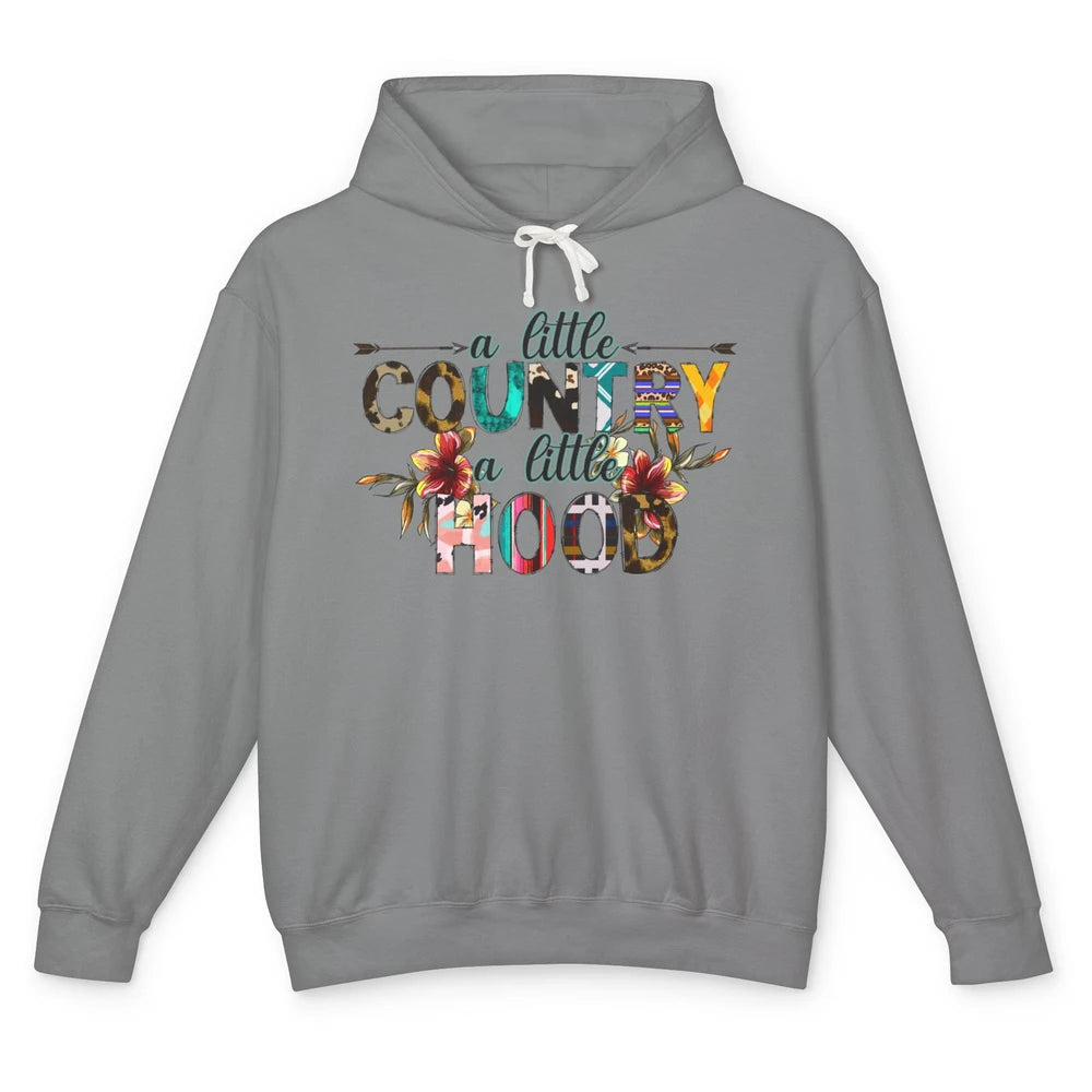 A Little Hood A Little Country Turquoise Western Country Unisex Lightweight Hoodie