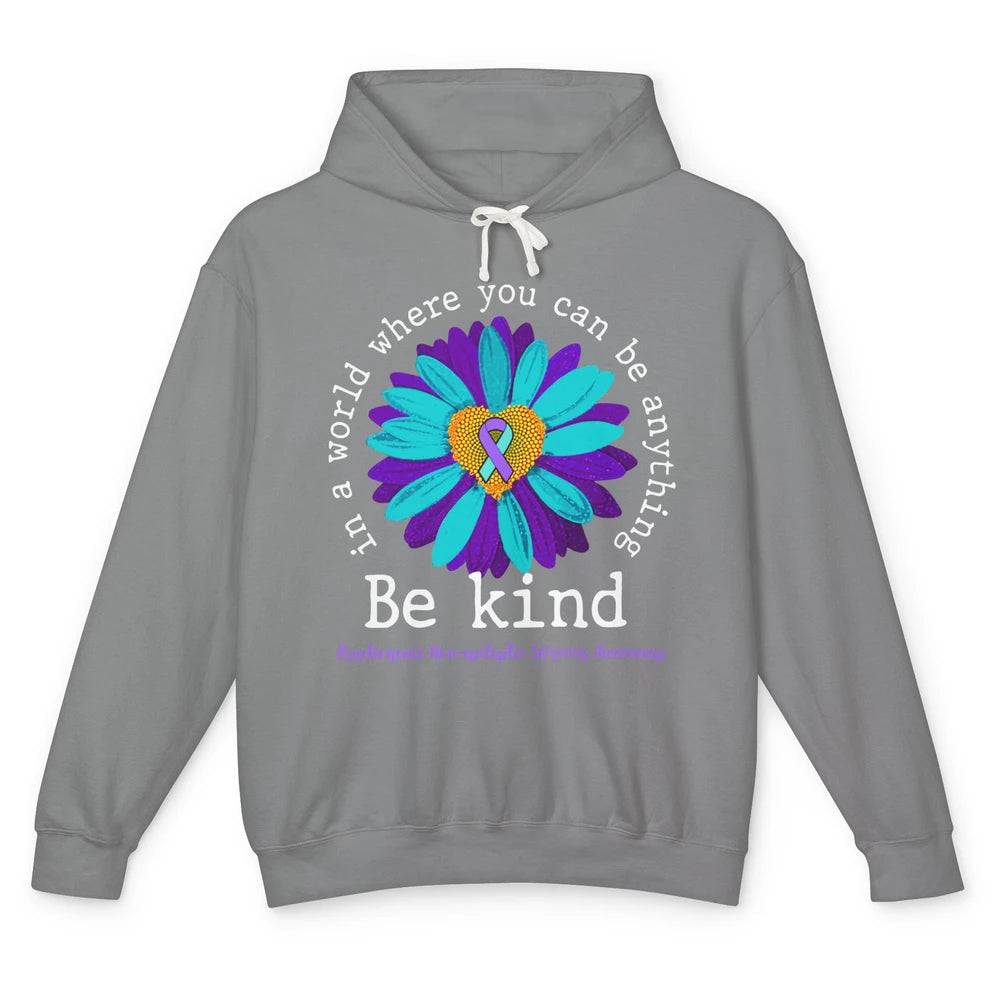 PNES Awareness Purple Teal Ribbon Sunflower Be Kind Unisex Lightweight Hoodie