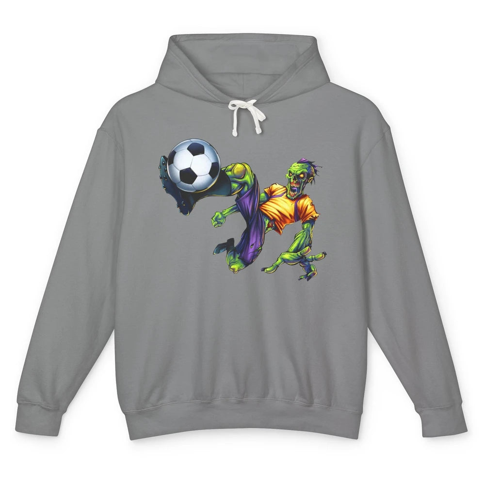 Zombie Soccer Striker Halloween Soccer Player Costume Gift Unisex Lightweight Hoodie