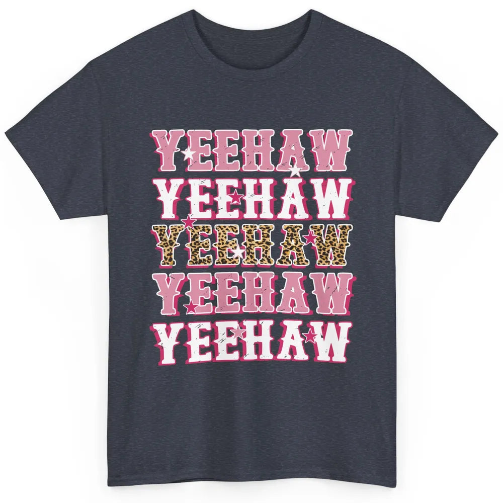 Retro Leopard Yeehaw Western Country Cowboy Cowgirl Costume Classic Unisex T-Shirt