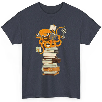Reading Books Octopus Tea Coffee Sea Animal Marine Bookish Classic Unisex T-Shirt