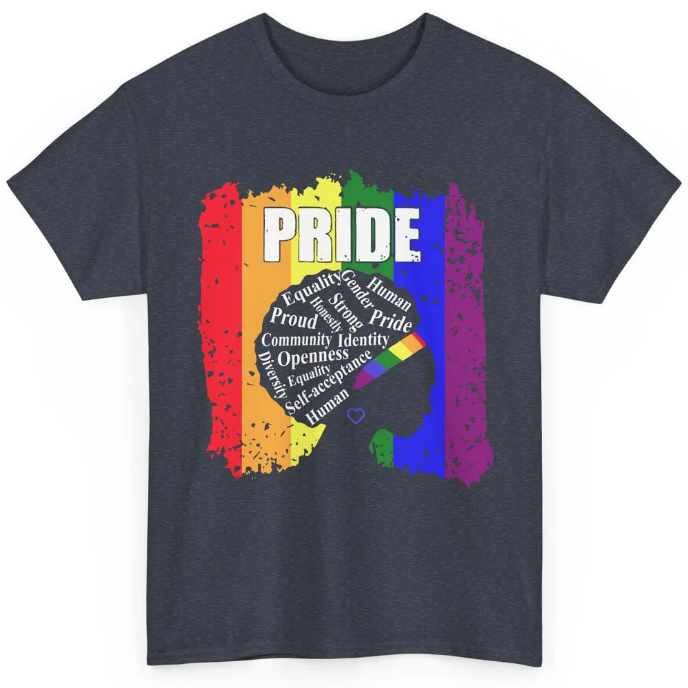 Proud Afro Girl Gay Pride Month Equality Classic Unisex T-Shirt