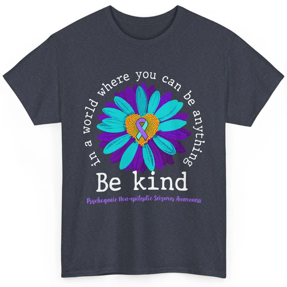 PNES Awareness Purple Teal Ribbon Sunflower Be Kind Classic Unisex T-Shirt