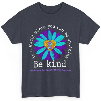 PNES Awareness Purple Teal Ribbon Sunflower Be Kind Classic Unisex T-Shirt