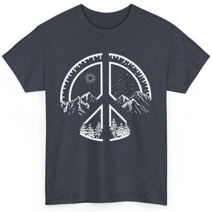 Peace Love Hiking Mountain Hikers Exploring Nature Camping Classic Unisex T-Shirt