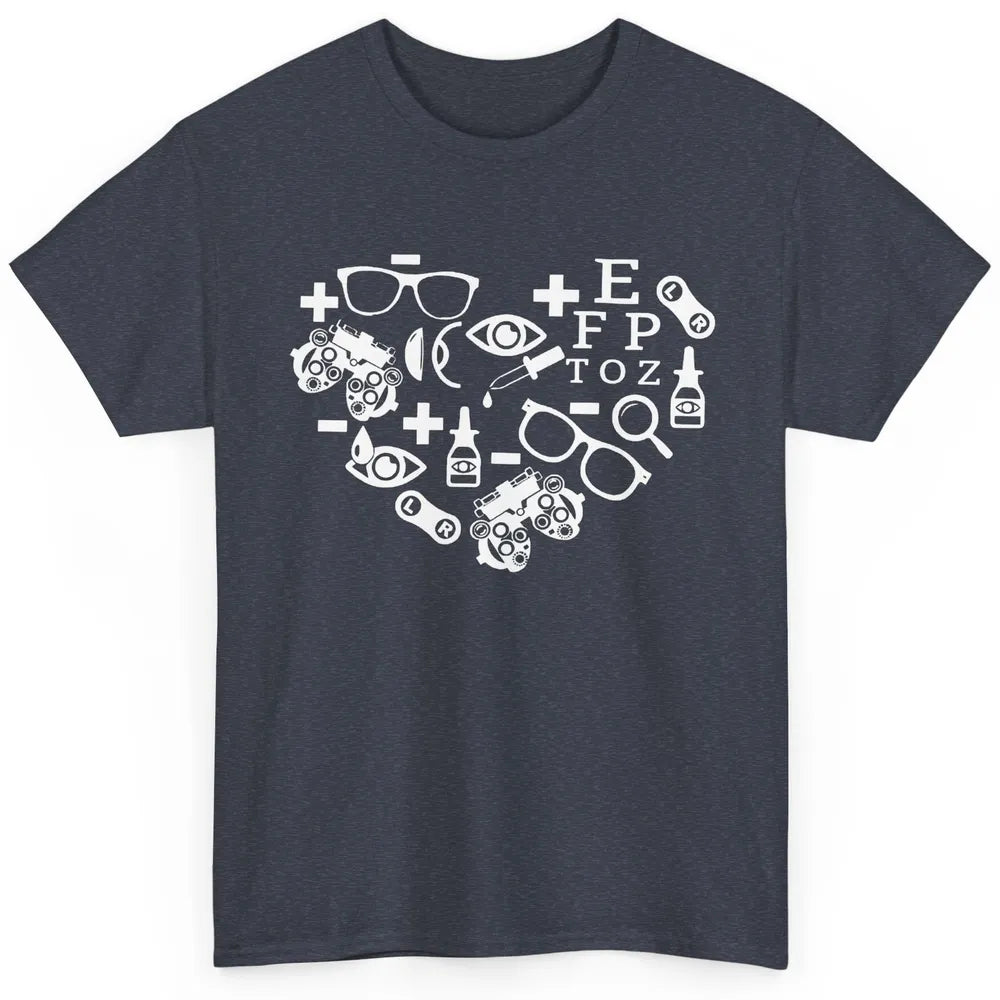 Optometrist Symbols Heart Optician Sight Squad Optometry Classic Unisex T-Shirt