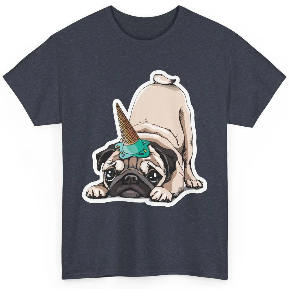 Puppy Pugs Funny Unicorn Pug Dog Lovers Gift Cute Pug Dog Classic Unisex T-Shirt