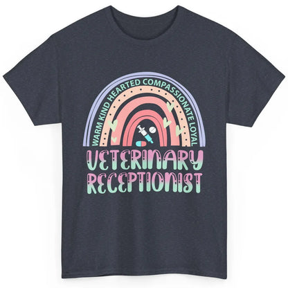 Pink Rainbow Veterinarian Receptionist Dog Recue Dog Mom Classic Unisex T-Shirt