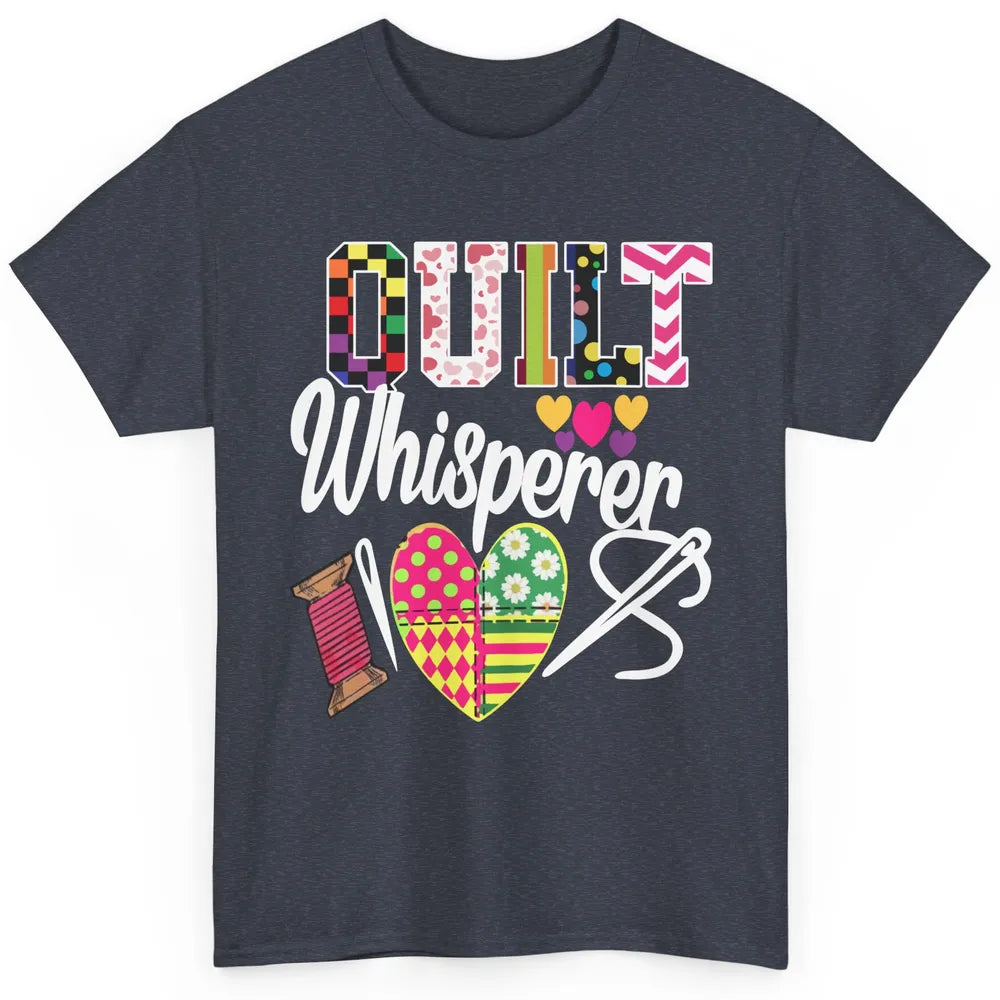 Retro Quilt Whisperer Quilting Life Sewing Life Quilt Lovers Classic Unisex T-Shirt