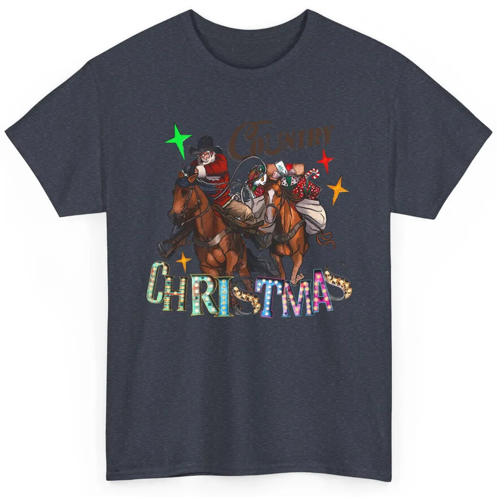 Santa Claus Country Christmas Y'all Western Country Cowboy Classic Unisex T-Shirt
