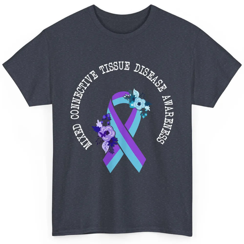 Mixed Connective Tissue Disease Awareness MCTD Floral Ribbon Classic Unisex T-Shirt