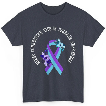 Mixed Connective Tissue Disease Awareness MCTD Floral Ribbon Classic Unisex T-Shirt