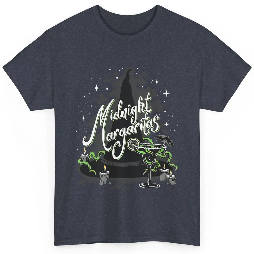 Midnight Margaritas Witch Hat Wine Halloween Spooky Party Classic Unisex T-Shirt