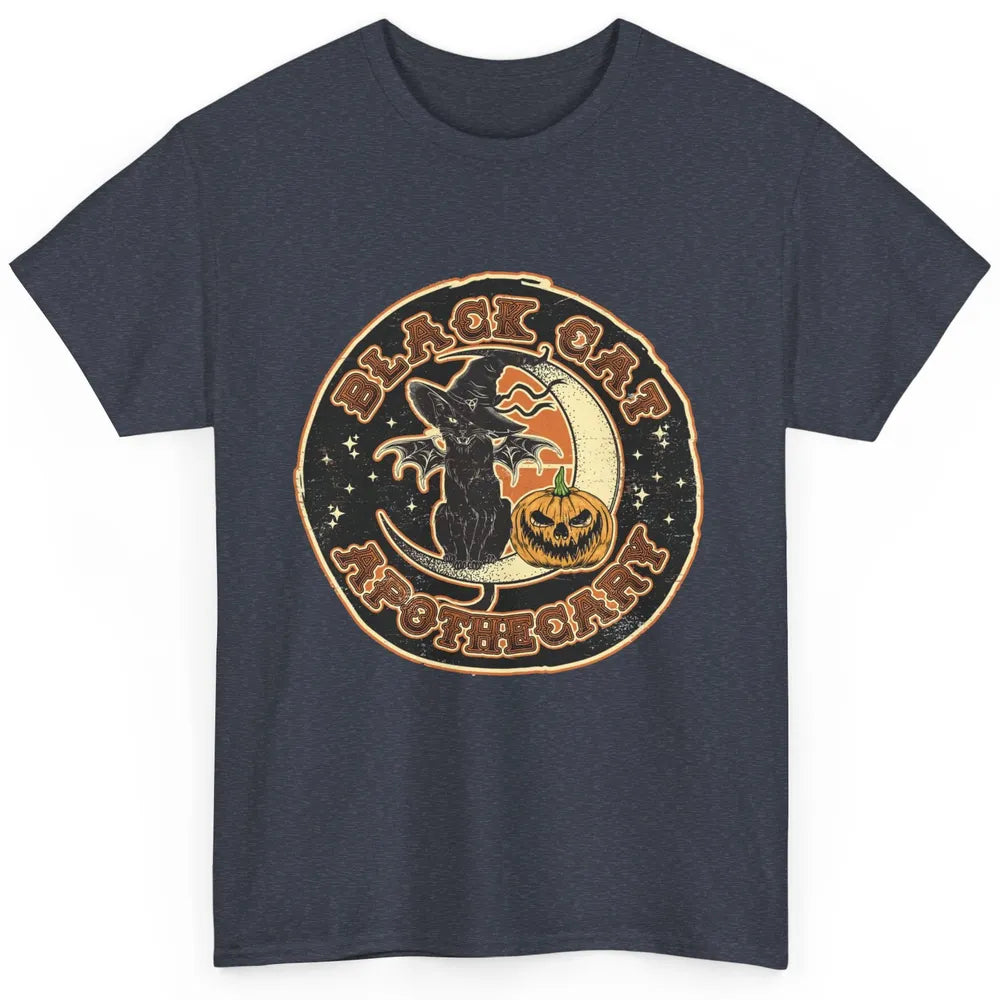 Black Cat Apothecary Cat Witch Pumpkin Halloween Costume Classic Unisex T-Shirt