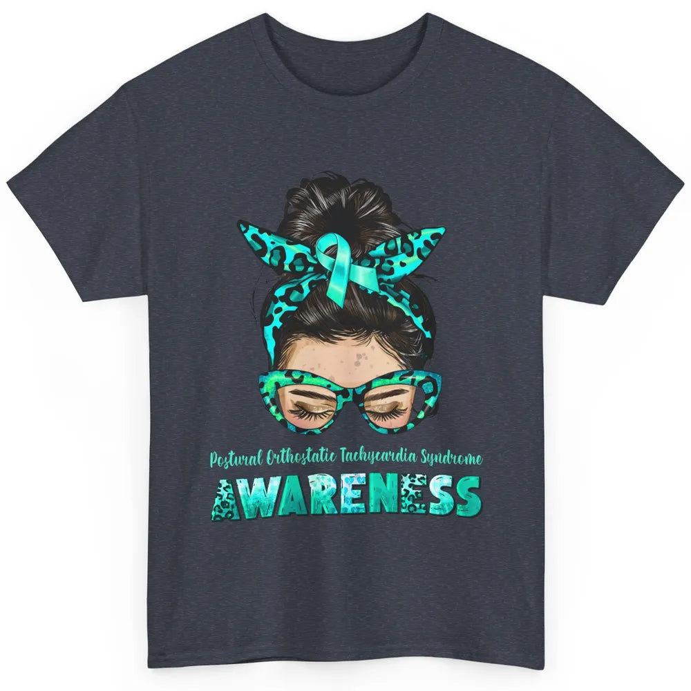 Postural Orthostatic Tachycardia Syndrome Ribbon Messy Bun Classic Unisex T-Shirt