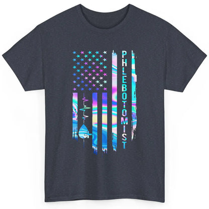 Phlebotomist Flag Blood Lab Vein Phlebotomy Life Nurse PT Classic Unisex T-Shirt