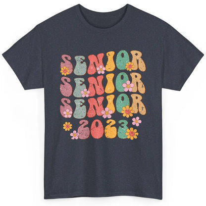 Retro Groovy Daisy Senior 2023 Graduation Gift Class Of 2023 Classic Unisex T-Shirt