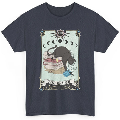 Retro Cat Books The Reader Tarot Card Halloween Reading Gift Classic Unisex T-Shirt