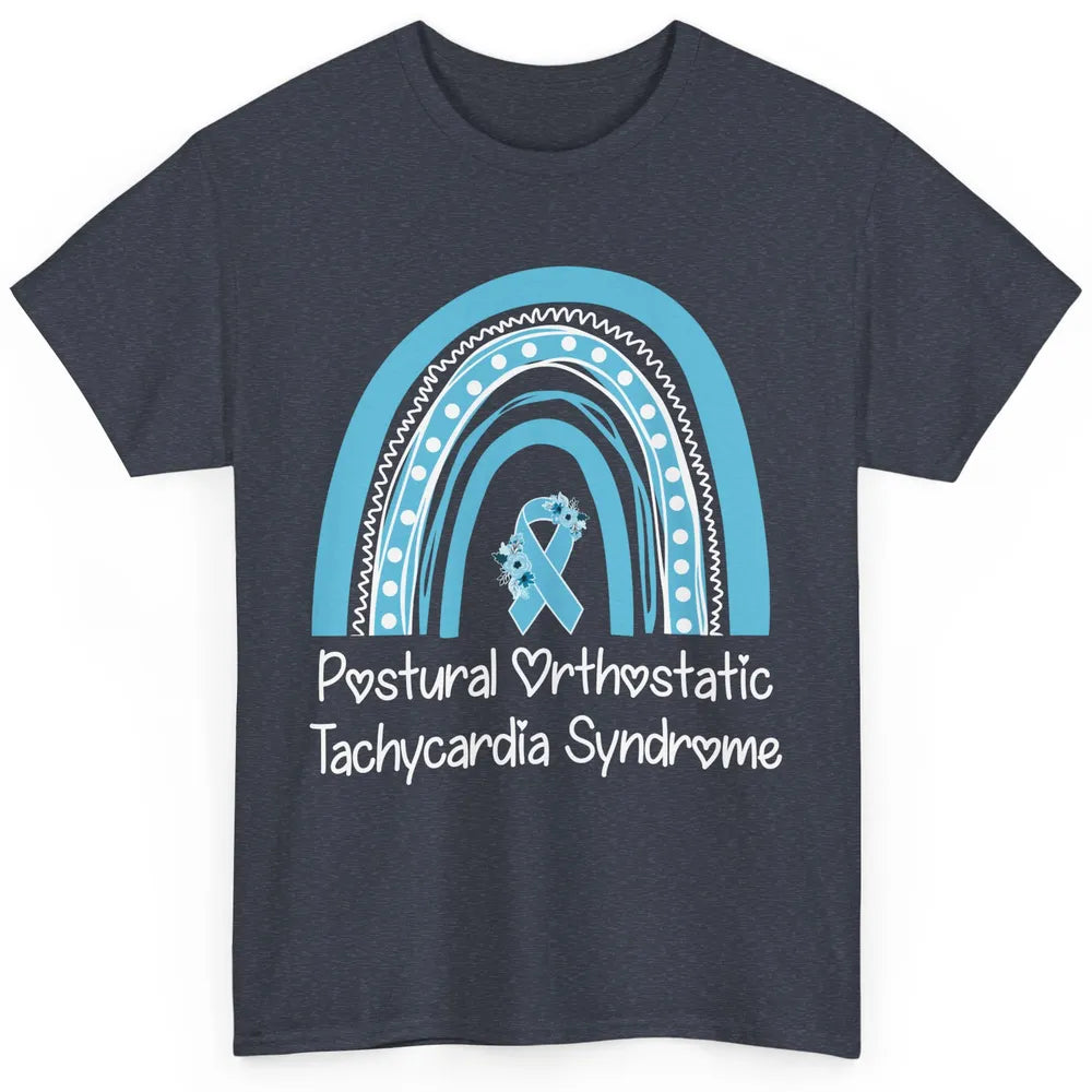 Postural Orthostatic Tachycardia Syndrome Turquoise Rainbow Classic Unisex T-Shirt
