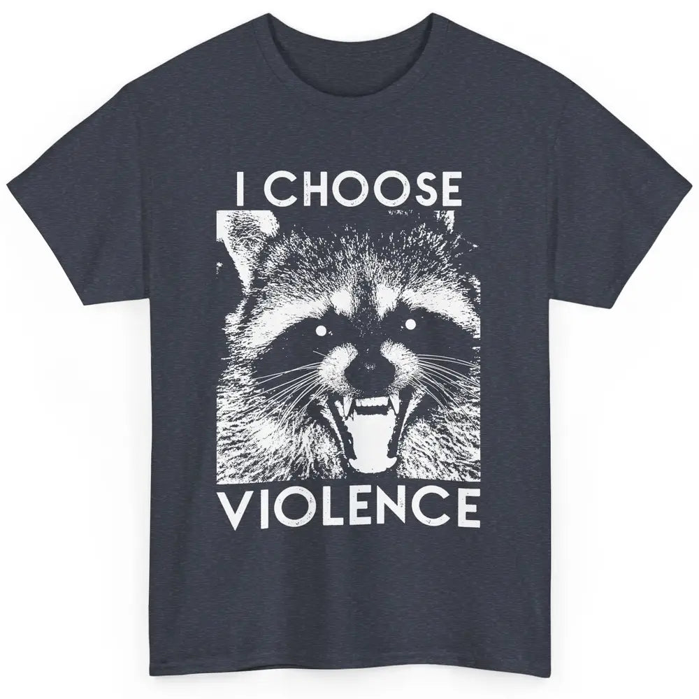 Funny Raccoon Disobey I Choose Violence Sarcastic Raccoon Classic Unisex T-Shirt