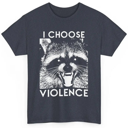 Funny Raccoon Disobey I Choose Violence Sarcastic Raccoon Classic Unisex T-Shirt