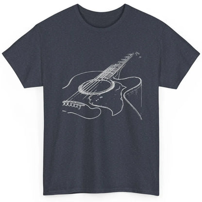 Retro Acoustic Guitar Guitarist Musician Music Lovers Gift Classic Unisex T-Shirt