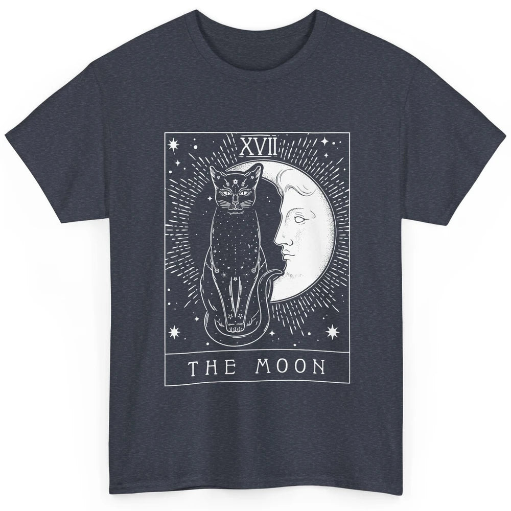 Retro Halloween Gothic Cat The Moon Tarot Card Witchcraft Classic Unisex T-Shirt