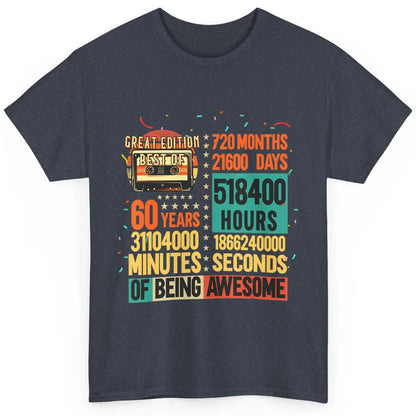 Retro 60s Lifetime Cassette Music Count Down 60th Birthday Classic Unisex T-Shirt