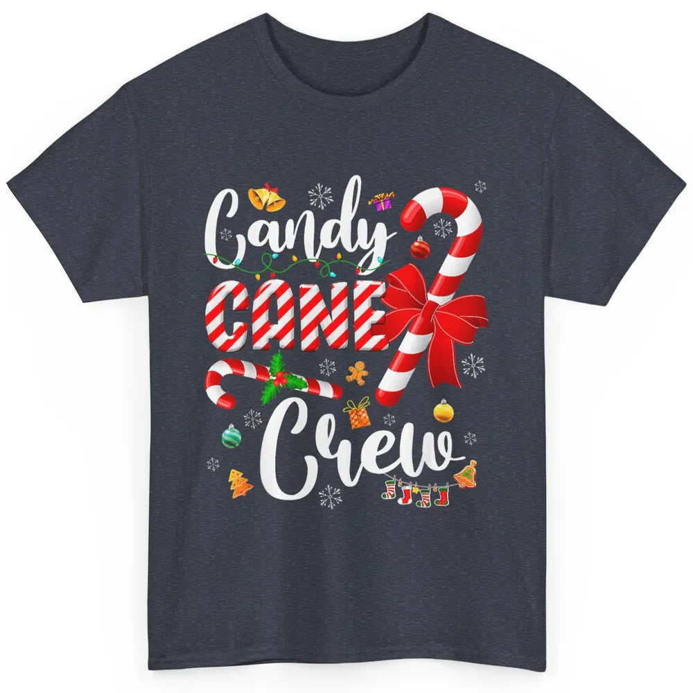 Merry Christmas Sweet Candy Cane Crew Xmas Tree Lights Santa Classic Unisex T-Shirt