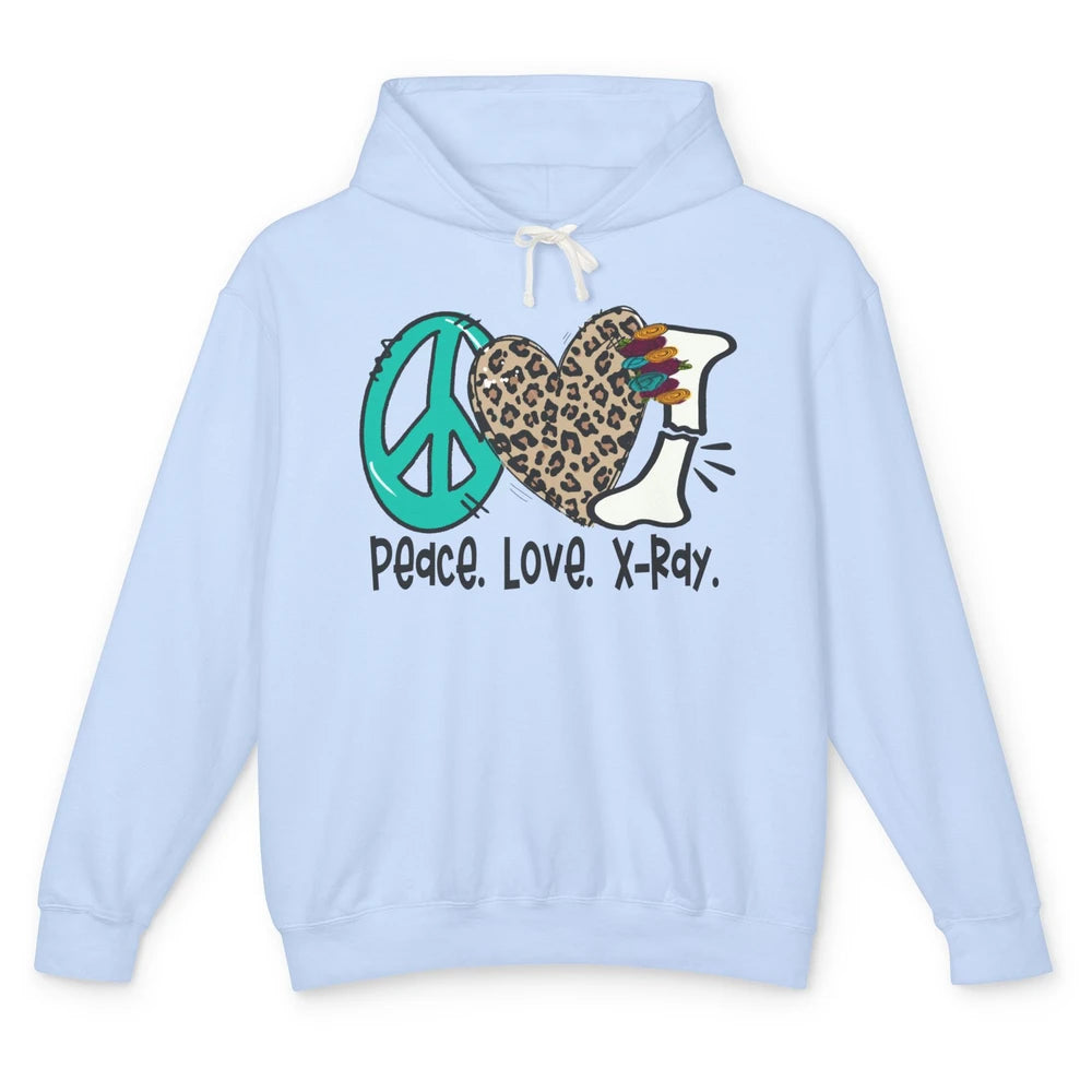 Peace Love X-ray Radiology Technician Radiologist Life Unisex Lightweight Hoodie