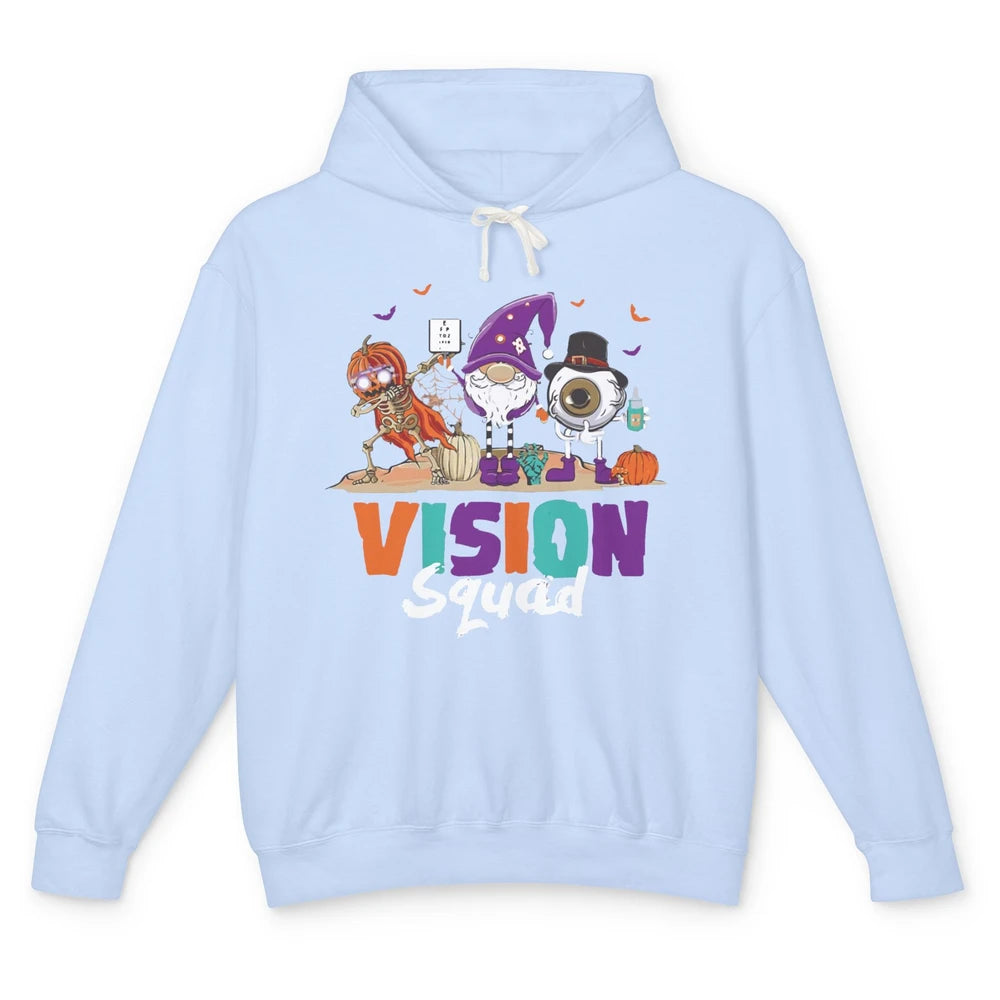 Optometrist Halloween Vision Squad Gnome Pumpkin Optician Unisex Lightweight Hoodie