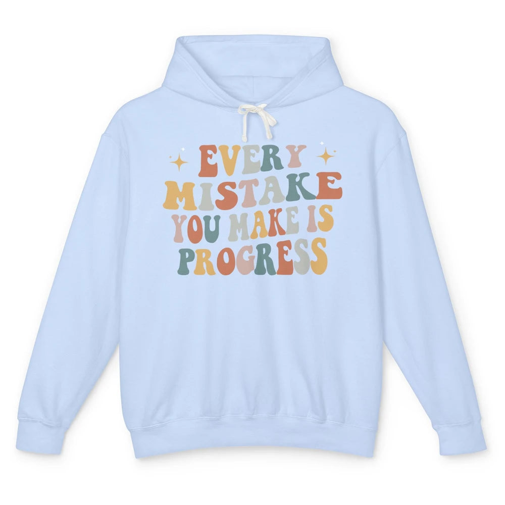 Personal Growth Mindset Therapist Mental Health Retro Boho Unisex Lightweight Hoodie